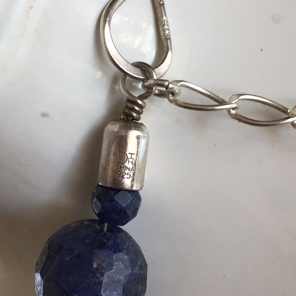 Lapis and crystal clear quartz necklace - Picture 8 of 8